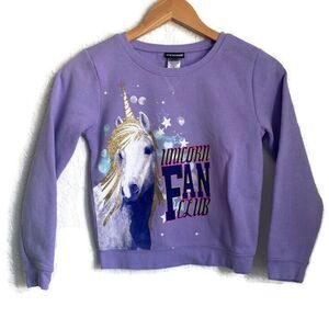 Joe Boxer Graphic Unicorn Purple Sweatshirt M 7/8